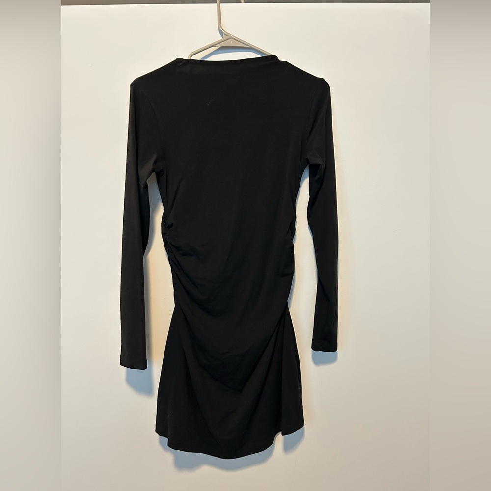 wild fable Black Long Sleeve Mini Dress - Picture 4 of 5